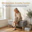 Banc de rangement avec repose-pieds et plateau de rangement intégré, repose-pieds carré avec rangement-133458137-133458141