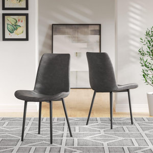 Lovise Metal Upholstered Back Side Chair Dining Chair