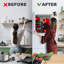 Support à casseroles avec 3 méthodes de bricolage, support de cuisine en métal noir et 8 pots, hauteur et position ajustables