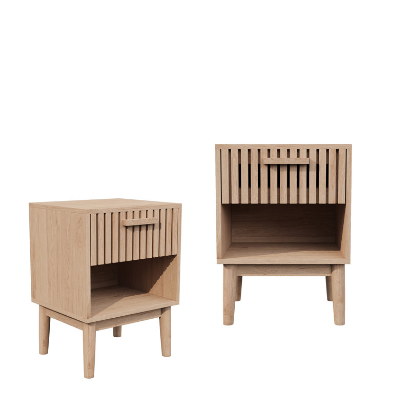 40cm W Manufactured Wood Bedside Table
