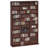 11 Tier Tall Display Cabinet, Media Storage Cabinet with Adjustable Shelves, Free Standing DVD Organizer Shelf, Floor Multimedia Storage Manga Bookshelf for Living Room & Home Office (Walnut)-416944522-416944520
