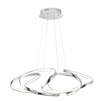 Knutsford Geometric Dimmable LED Chandelier With White Acrylic Diffuser