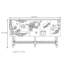 Buffet rétro en bois massif