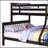 Severington Black Wood Twin Over Full Headboard Bunk Bed