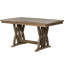 Ensemble de table de salle à manger Mid-Century en bois massif 7 pièces avec tables rembourrées