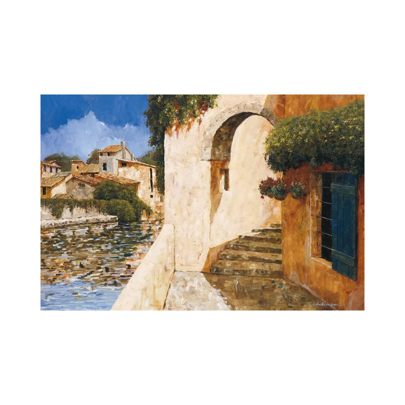 View Of The Harbor by Gilles Archambault - Wrapped Canvas Painting, 20.32 cm H x 30.48 cm W