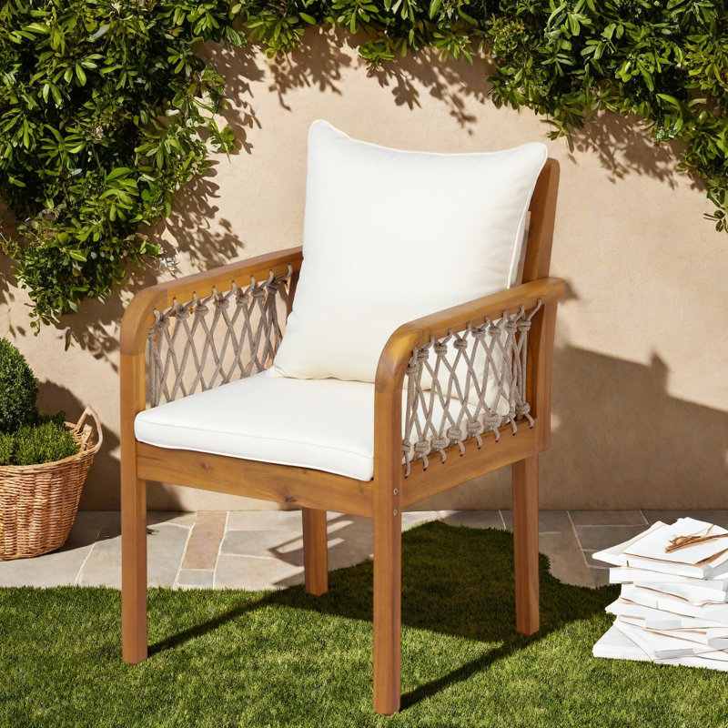Outdoor Dining Chair, Cream 2