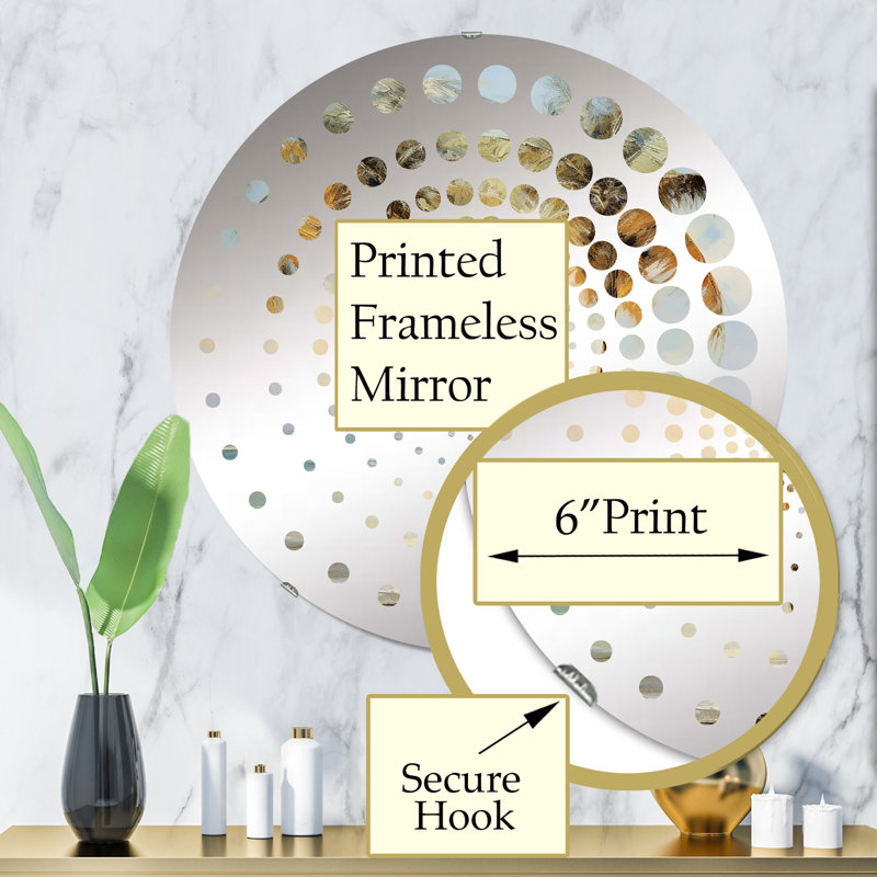 Miroir d'appoint Bronze Beach, 31,4 po x 31,4 po