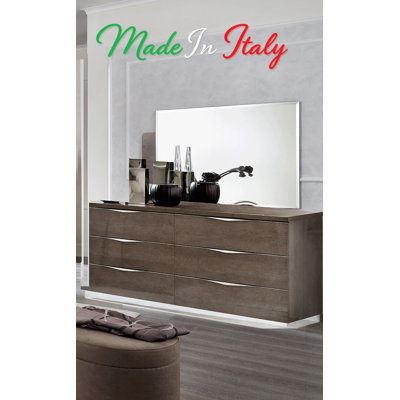 Ensemble de commode double et miroir Silver Birch