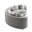 Canapé modulaire gris avec 9 coussins