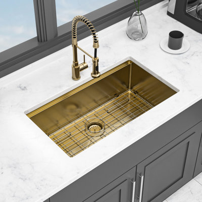 Évier de cuisine 36 po x 19 po 9 po à cuve simple de calibre 16 en acier inoxydable 304 de haute qualité, avec coins arrondis R10, guide d'eau en forme de X et lavabo à pinces d'installation