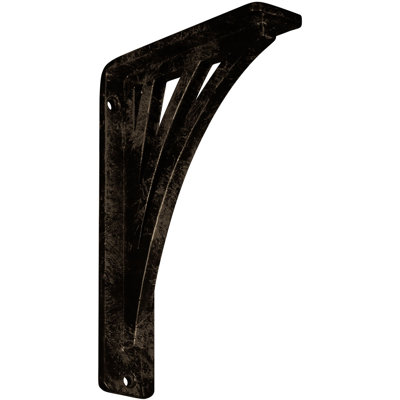 Support en fer forgé Nevio de l 1 1/2 po x P 5 1/2 po x H 8 po (support central simple), laiton antique
