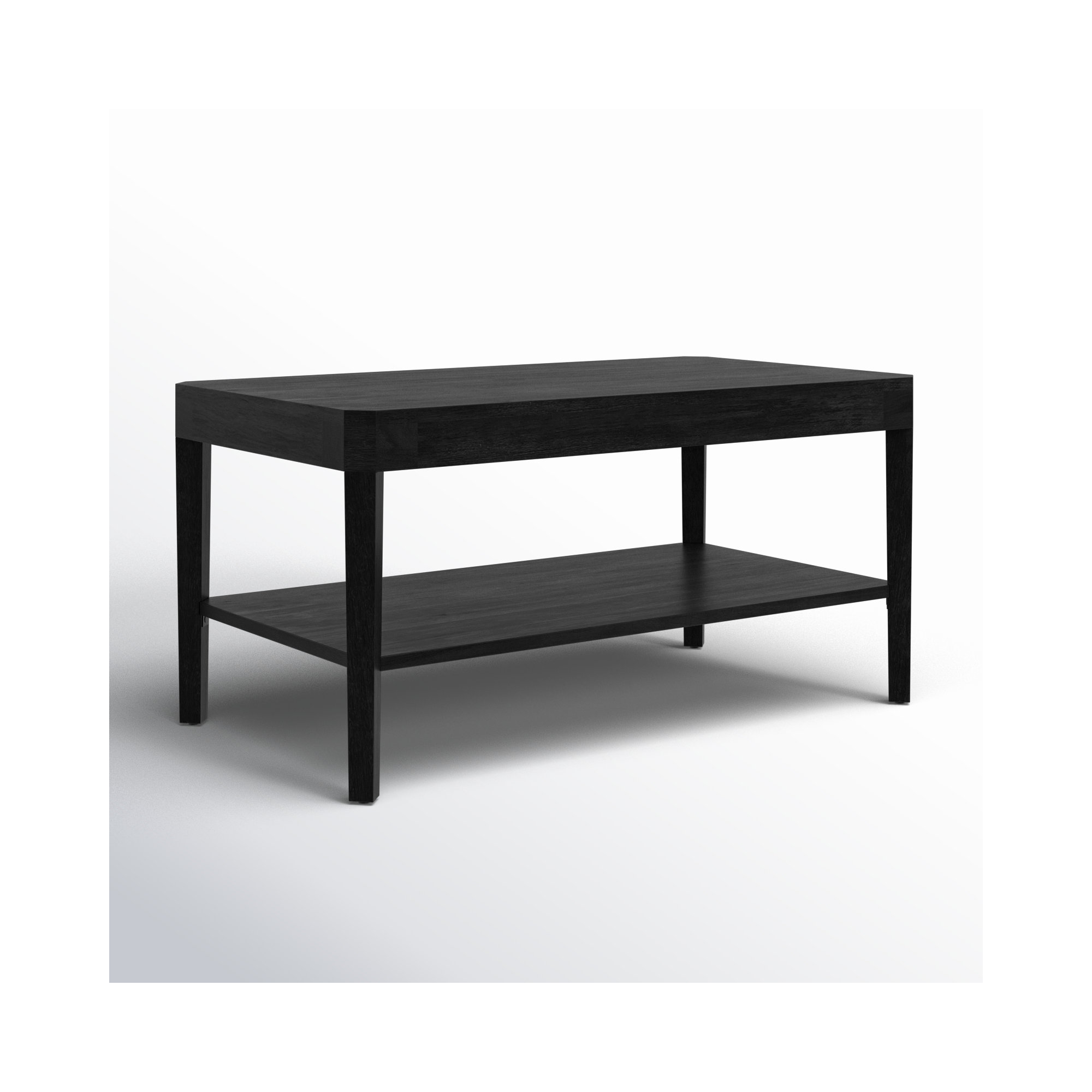 Ardentown Solid Wood Single Coffee Table, Black