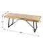 Banc imperméable avec pieds en acier noir L 48 po x l 20 po x H 18 po