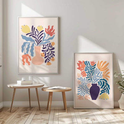" Playful Garden Vase Set Of 2 " 2 - Pieces