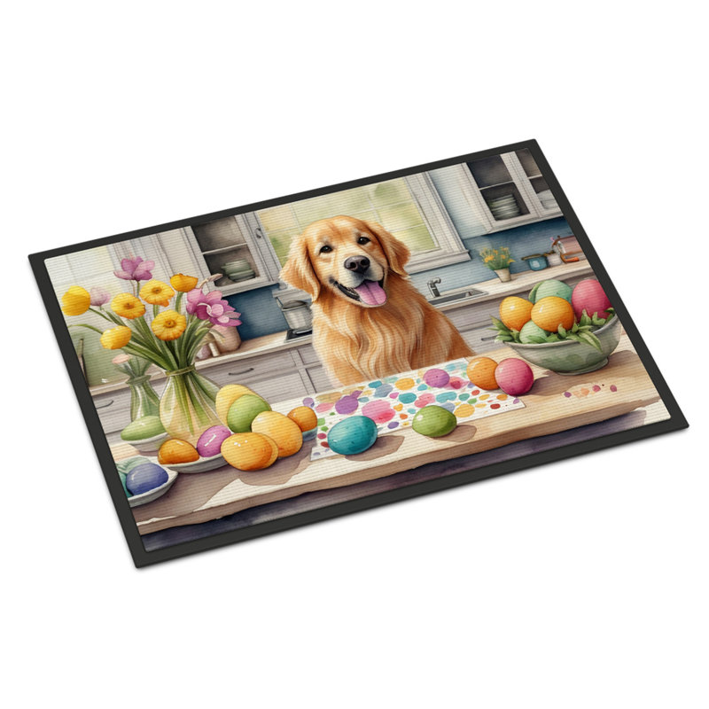 Paillasson Decorating Golden Retriever, L 18 po x L 27 po
