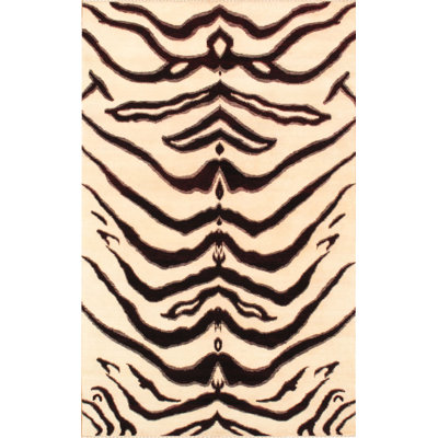 Handmade Wool Animal Print Area Rug