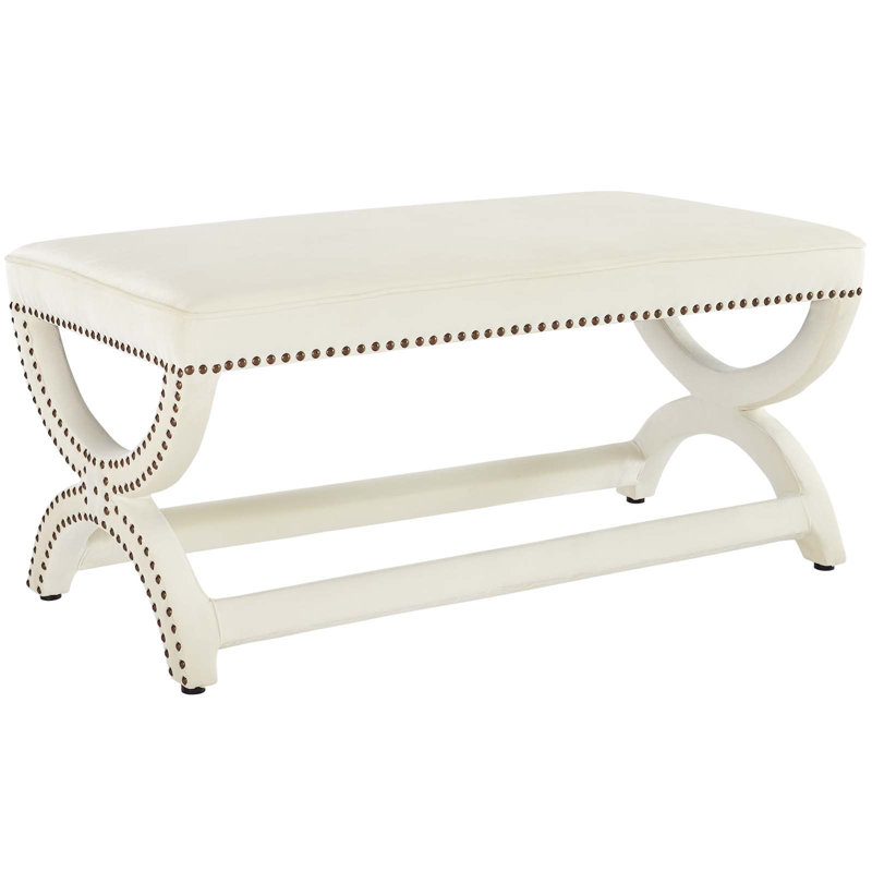 Banc rembourré Expound, Ivoire