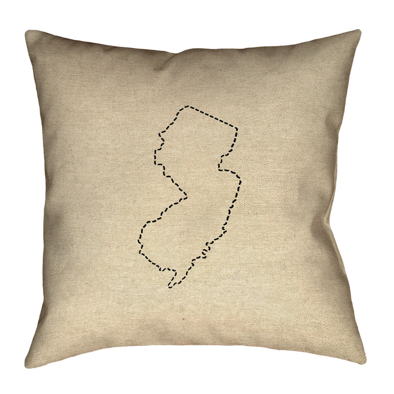 Coussin décoratif à imprimé recto-verso Katelyn Smith State Dash, 14 po x 14 po, Nevada
