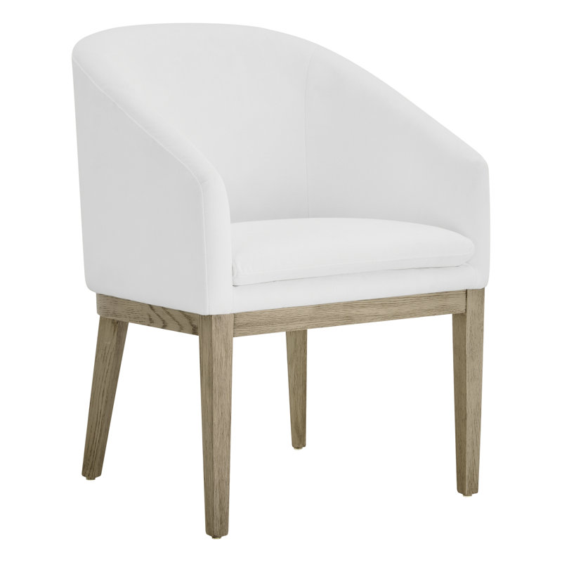 Chaise de salle à manger Bethea, Tweed perle de prestige