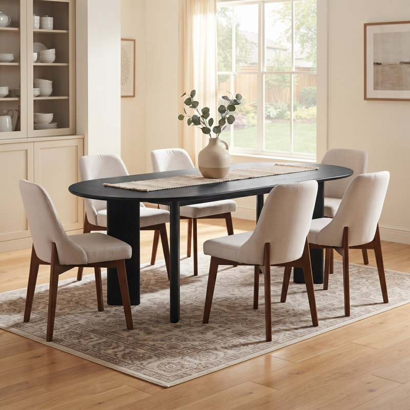 Table de salle à manger Montemayor, 7 Pieces: Table, 6 Chairs