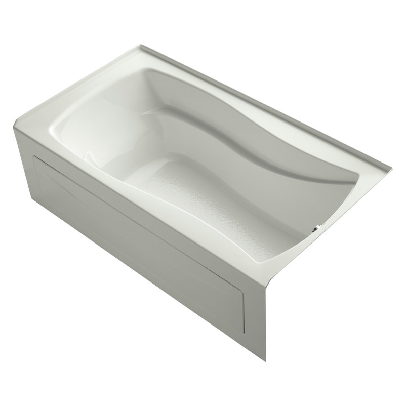 Mariposa Alcove 66" x 36" Soaking Bathtub, Dune, Right