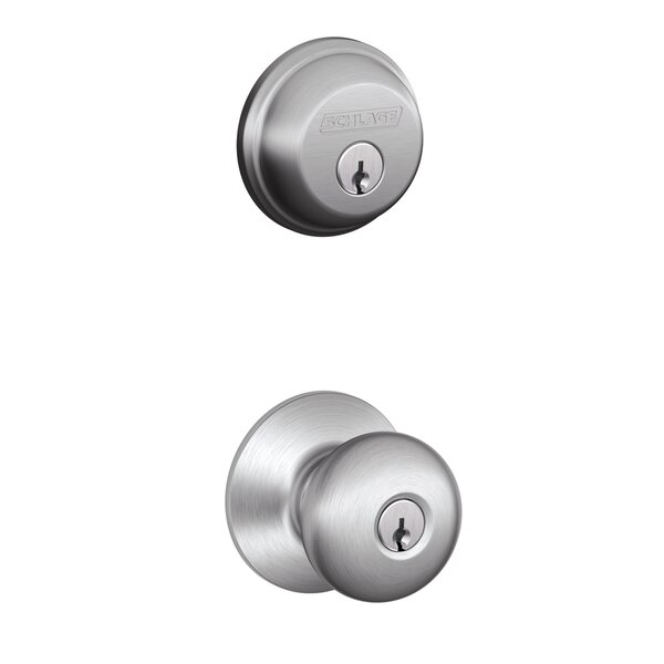 Schlage Plymouth Complete Entry Knob and Deadbolt Set | Wayfair