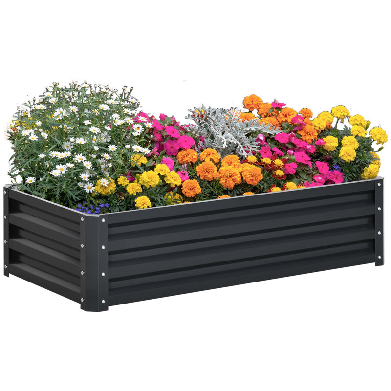 Versatile Galvanized Raised Garden Bed for Abundant Plant Growth, Gray