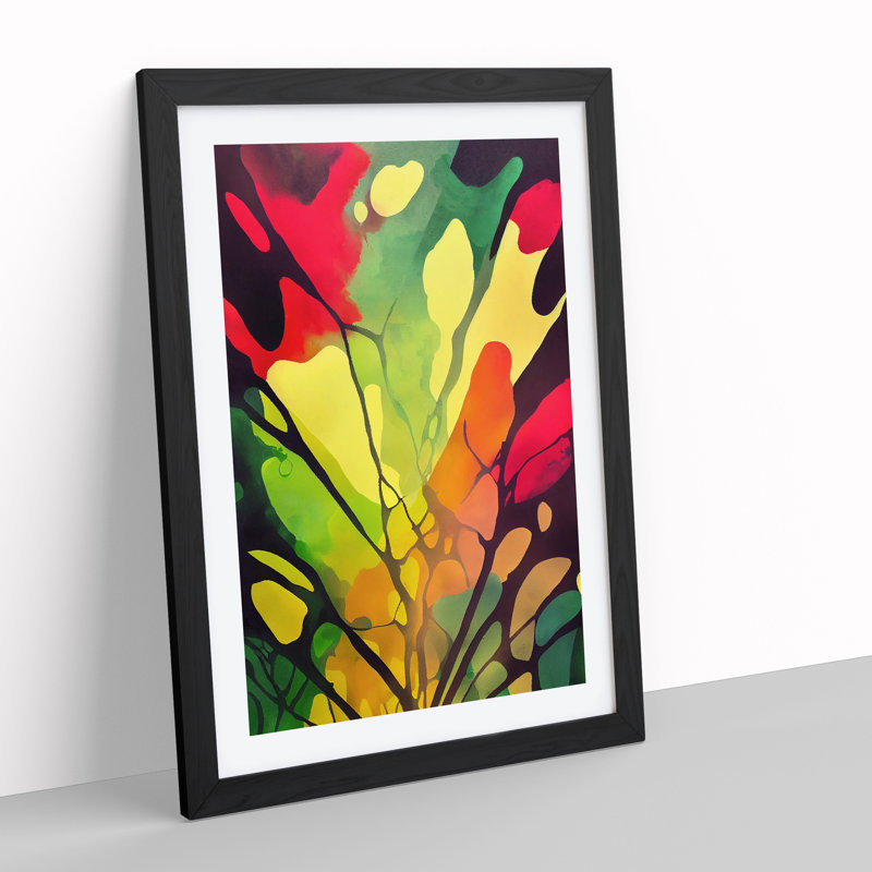 Bright Tree - Single Picture Frame Print, 64cm H x 46cm W x 2cm D, Black