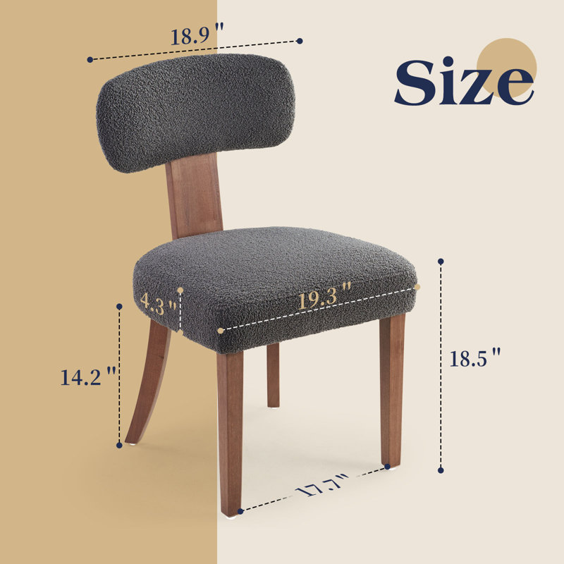 Cenie 18.5'' H Upholstered Side Chair, Gray