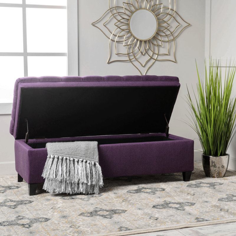 OTTOMAN DE RANGEMENT JULiana, Mauve