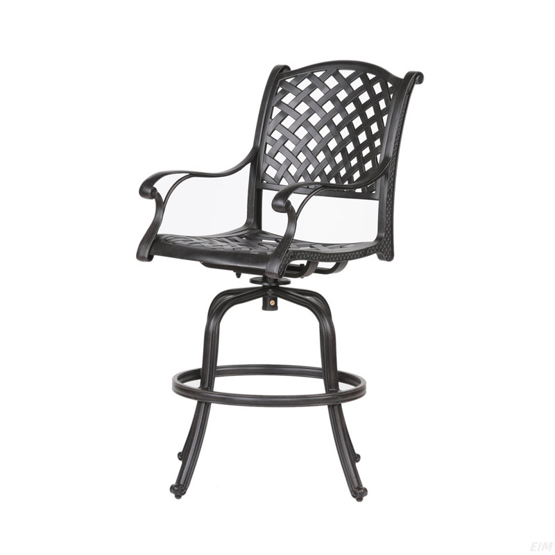 Ensemble de salle à manger long en aluminium avec coussins