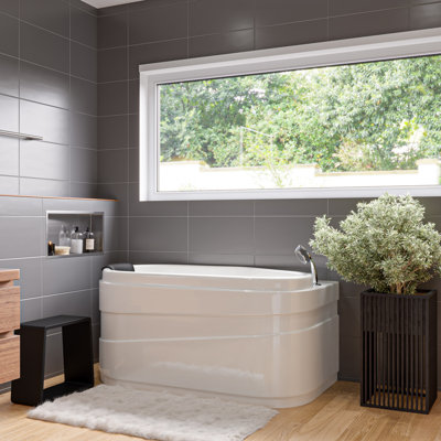 57.13'' x 29.88'' Acrylic Bathtub with Faucet
