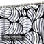 Rideau de douche abstrait sans soudure noir avec 12 crochets-506321208