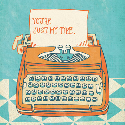 You Re My Type by Mary Urban - Wrapped Canvas Print