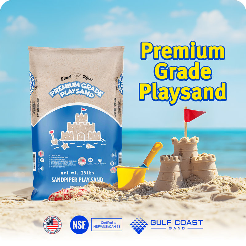 SandPiper 50 Pound Premium Grade Multi-Use Play Sand with Chemical Free Formula, 4.5" H x 17" W x 15" D