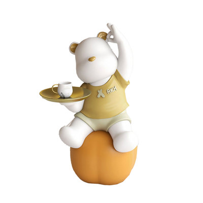 Light Luxury Large-Sized Resin Bear Floor-standing Decorative Lamp