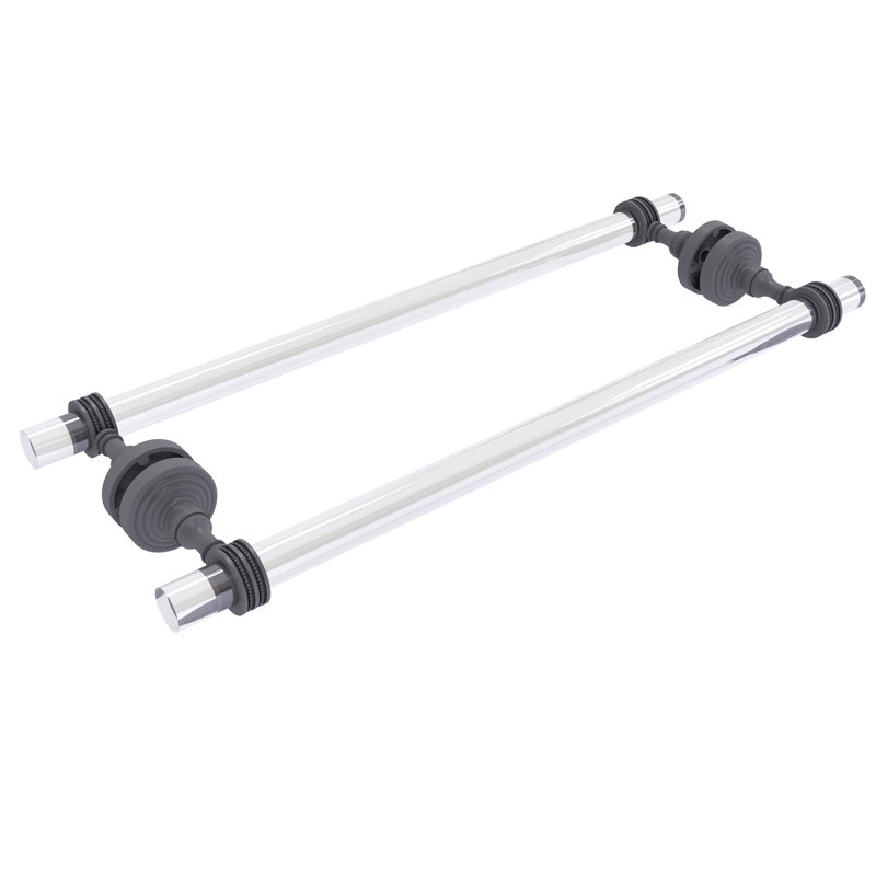 Porte-serviettes 8,7 po pour porte de douche en verre Jarrell, Gris mat