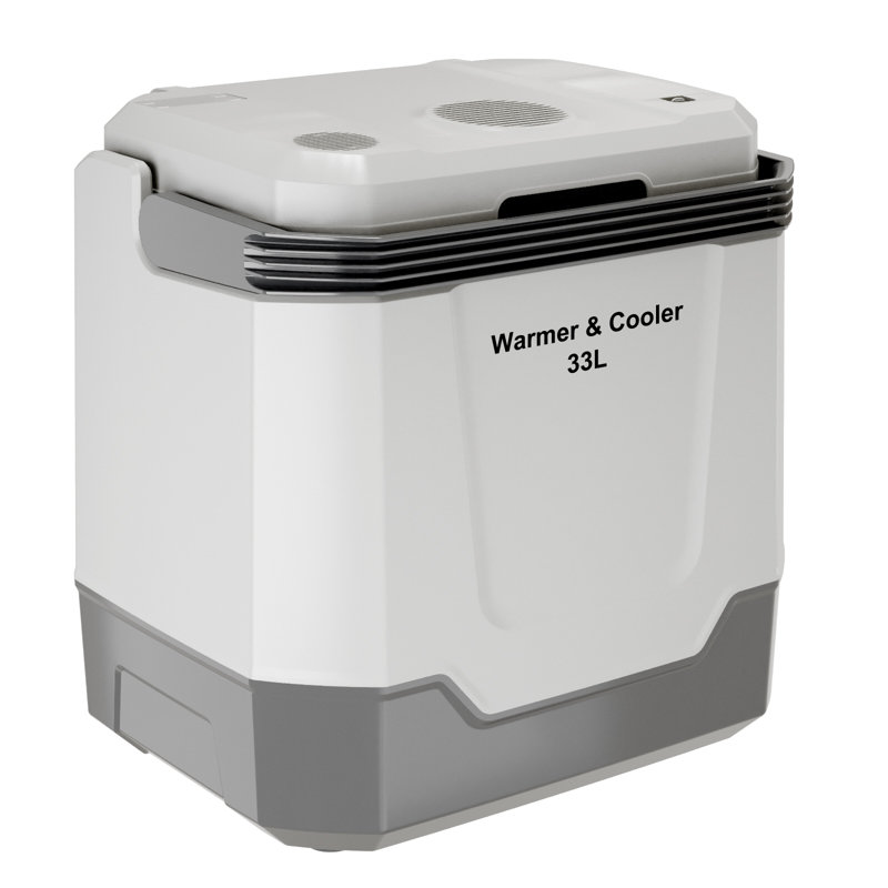 35 Quart (33 L) Portable Car Refrigerator,electric Cooler Warmer With Automatic Locking Handle,110v Ac Home Power Cord &12v Car Cooler
