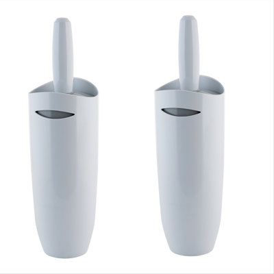 Bath Bliss Plastic Toilet Brush And Holder