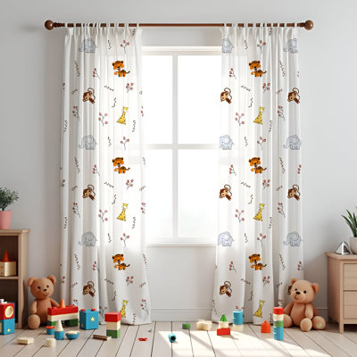 Animal Themed Nursery Room Curtain