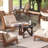 Minimalist Round Glass Coffee Table with Sculptural Cutout Legs-1478631911-1478631913