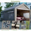 10 pi. L 20 pi. Auvent de garage portatif en acier galvanisé D Carport-92474563