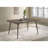 Dark Brown Rectangular Wood Dining Table with Molded Apron (59")