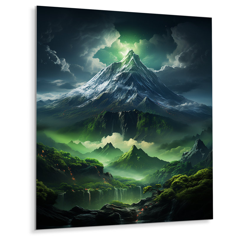 «Volcano Volcanic Awakening» sur, H 20 po x l 12 po x P 1 po