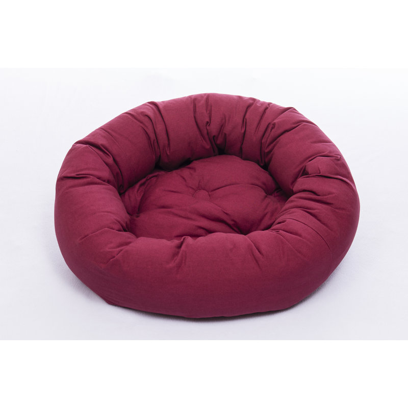 Brentley Canvas Pet Bed, Berry, 18cm H x 107cm W x 107cm D