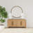 Chandler Sideboard in Light Oak with Antique Brass Handles & Storage