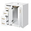 Armoire de salle de bain 30 po en céramique - meuble-lavabo en bois massif avec beaucoup d'espace pour les accessoires-1103044737