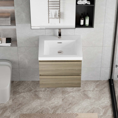 Meuble-lavabo flottant avec lavabo