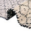 Tapis géométrique ivoire en jute et sisal tissé à plat à la main-1162197903